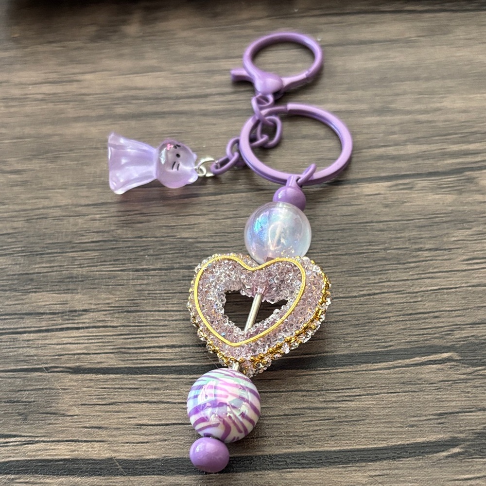Purple Heart Keychain Accessory